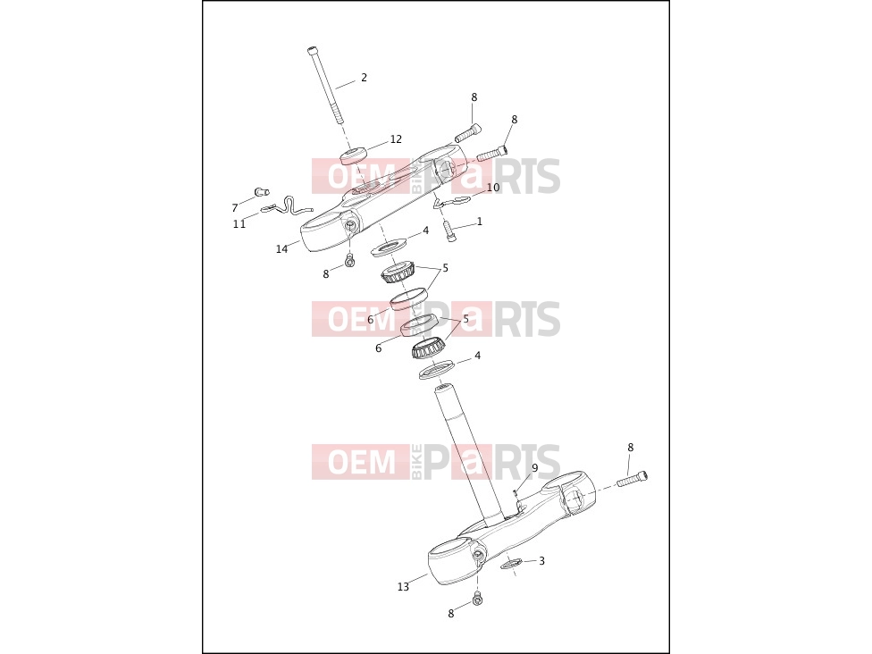 Harley-Davidson 2018 SOFTAIL SOFTAIL BREAKOUT 114  - FXBRS FORK BRACKETS, FRONT - FXBB