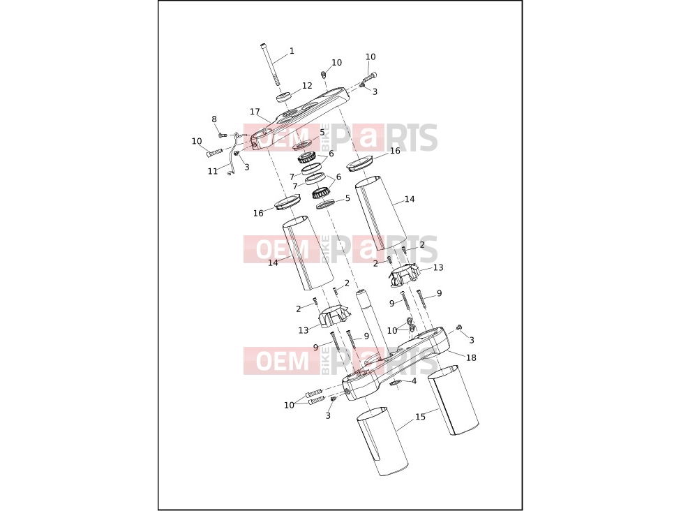 Harley-Davidson 2018 SOFTAIL SOFTAIL FAT BOB  - FXFB FORK BRACKETS, FRONT - FLSL
