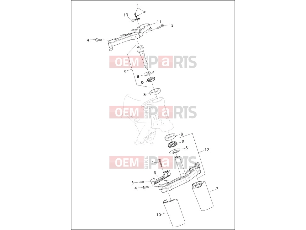 Harley-Davidson 2016 TOURING ULTRA CLASSIC  - FLHTCU FORK BRACKETS, FRONT