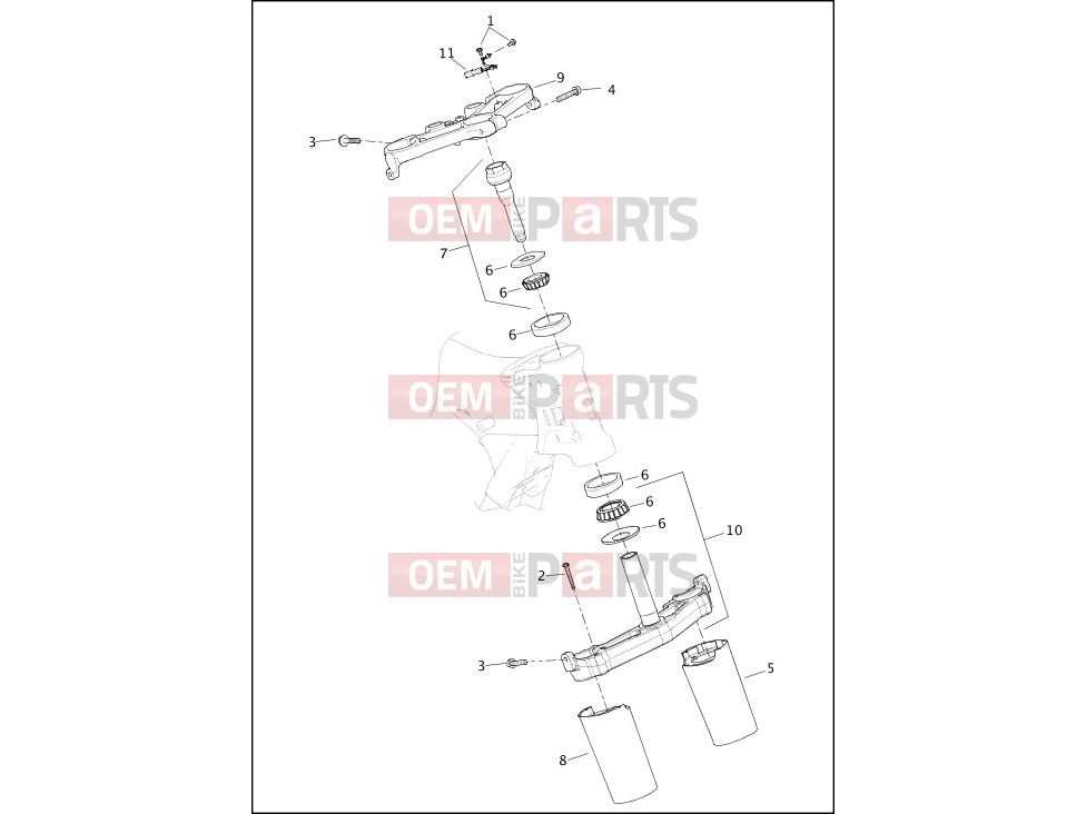 Harley-Davidson 2015 TRIKE FREEWHEELER  - FLRT FORK BRACKETS, FRONT