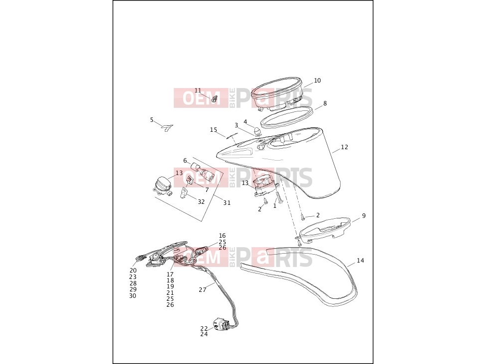 Harley-Davidson 2014 SOFTAIL FAT BOY LO  - FLSTFB INSTRUMENTS - FLS & FLSTC