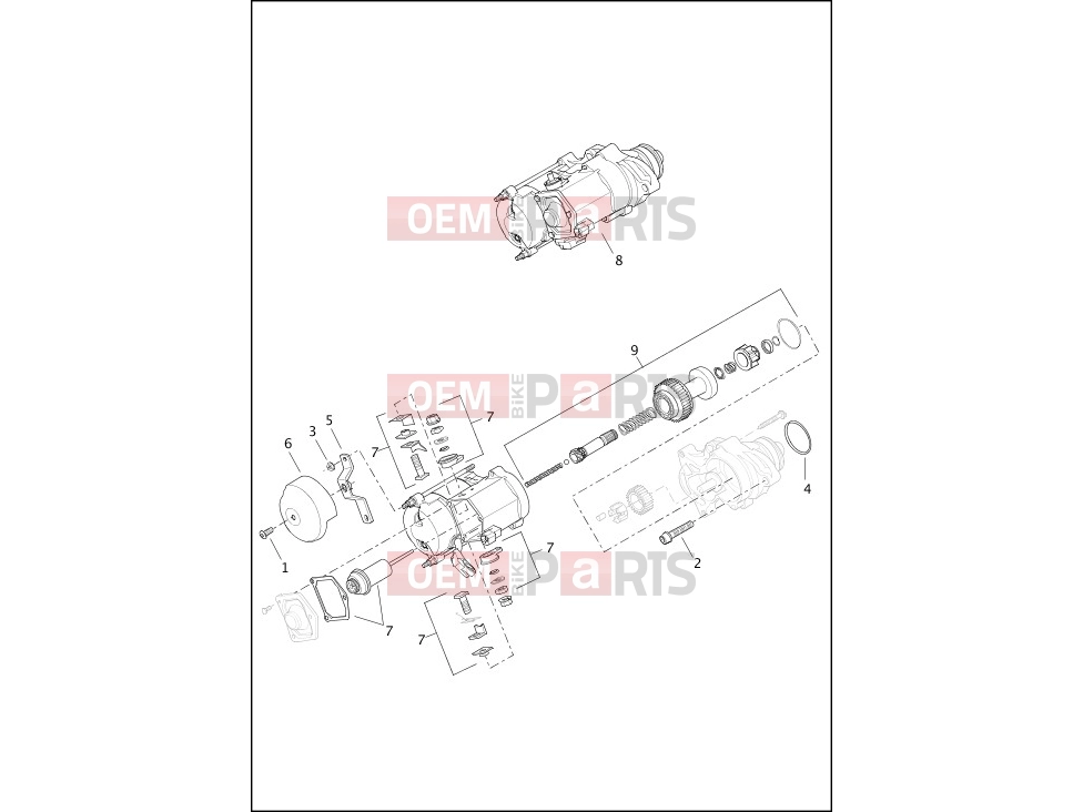 Harley-Davidson 2013 TOURING ROAD GLIDE CUSTOM  - FLTRX STARTER MOTOR