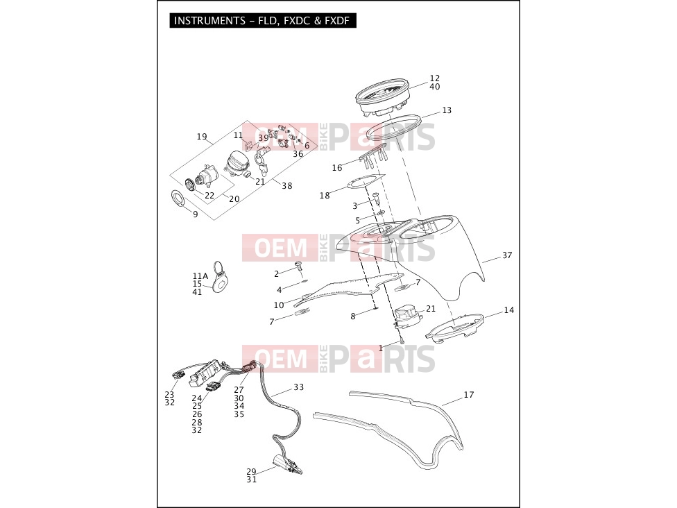 Harley-Davidson 2012 DYNA DYNA SWITCHBACK  - FLD 103 INSTRUMENTS - FLD, FXDC & FXDF