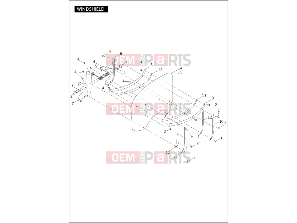 Harley-Davidson 2012 DYNA DYNA FAT BOB  - FXDF WINDSHIELD