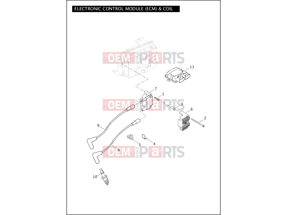 Harley-Davidson 2012 DYNA DYNA FAT BOB  - FXDF 103 ELECTRONIC CONTROL MODULE (ECM) & COIL
