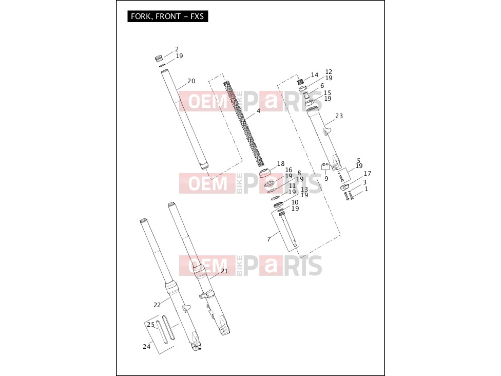 Harley-Davidson 2012 SOFTAIL SOFTAIL SLIM  - FLS FORK, FRONT - FXS