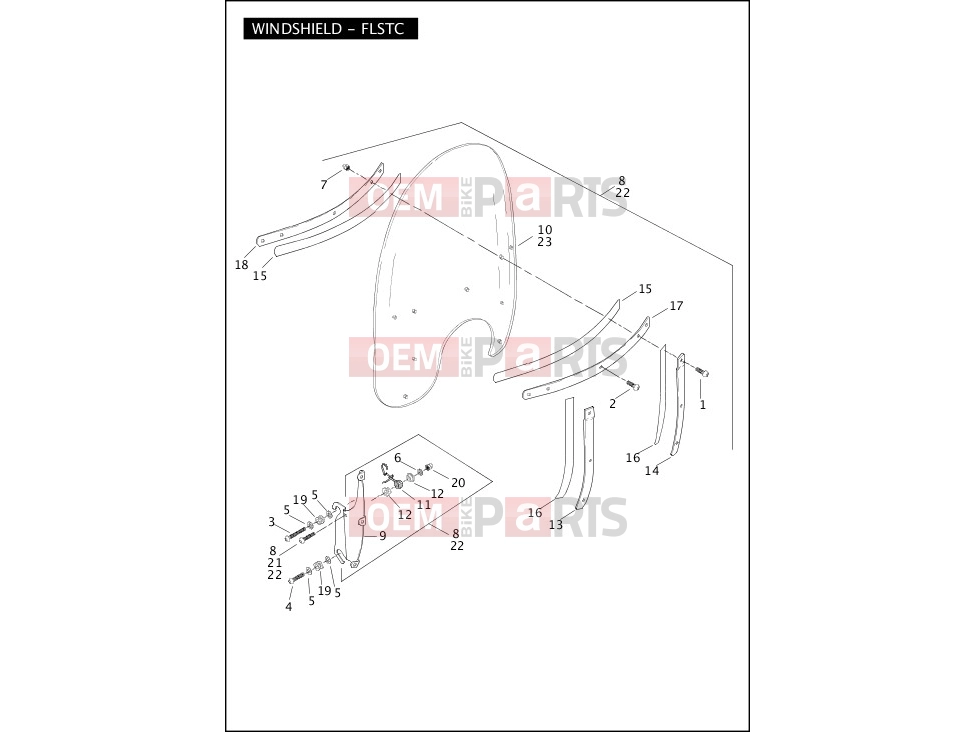 Harley-Davidson 2012 SOFTAIL FAT BOY  - FLSTF WINDSHIELD - FLSTC
