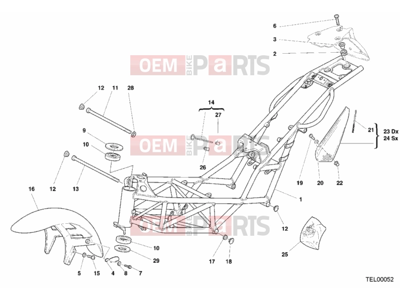 DUCATI 2000 Monster 400 FRAME MY00 » FRAME