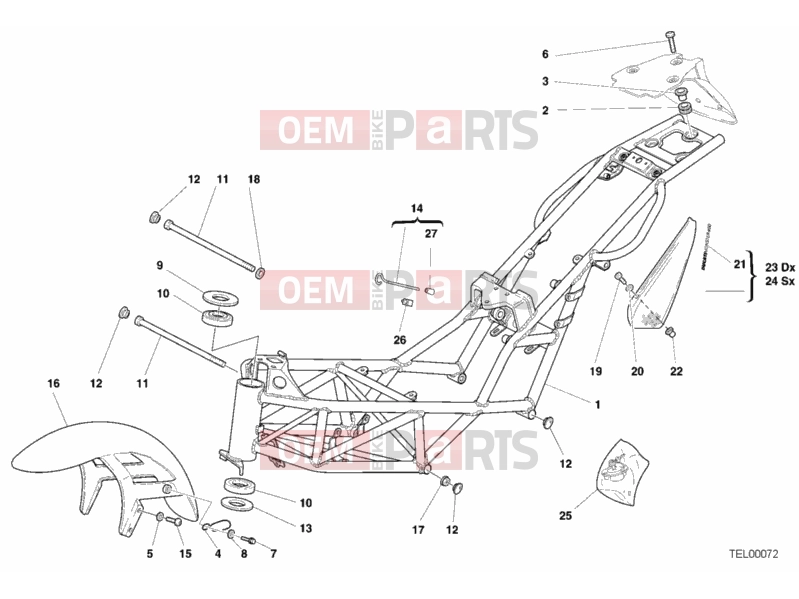 DUCATI 2000 Monster 400 FRAME MY01 » FRAME