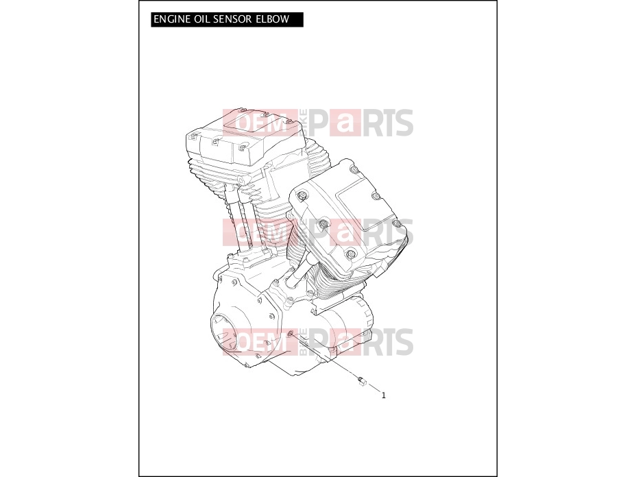 Harley-Davidson 2010 SIDECAR STANDARD SIDECAR  - TLE ENGINE OIL SENSOR ELBOW