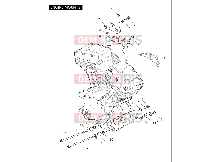 Harley-Davidson 2010 SOFTAIL SOFTAIL CUSTOM  - FXSTC ENGINE MOUNTS