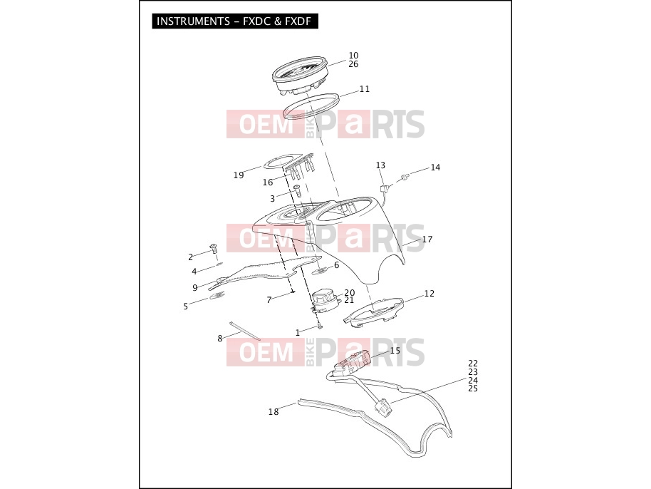 Harley-Davidson 2009 DYNA DYNA SUPER GLIDE  - FXD INSTRUMENTS - FXDC & FXDF