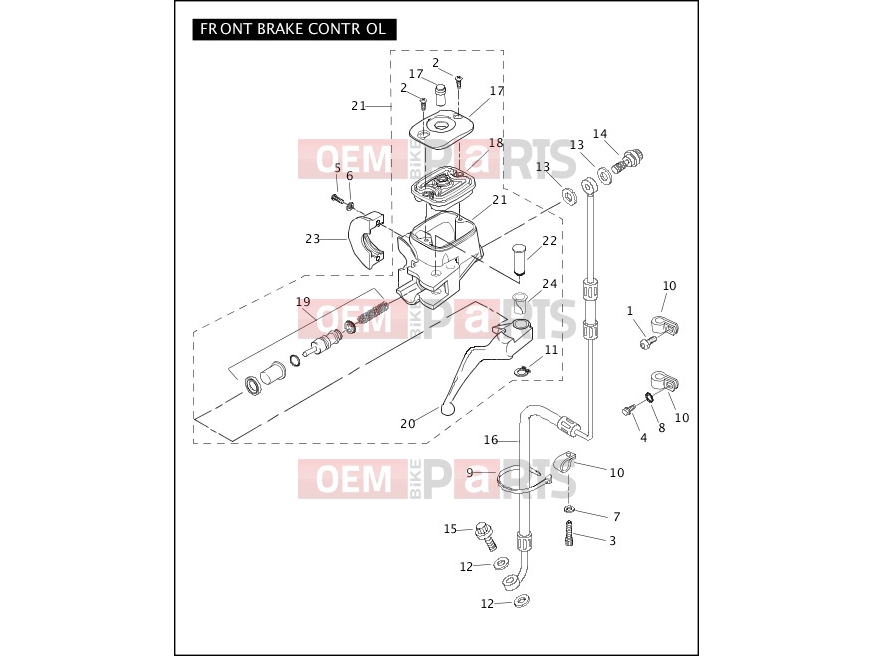 Harley-Davidson 2008 SOFTAIL CROSS BONES  - FLSTSB FRONT BRAKE CONTROL