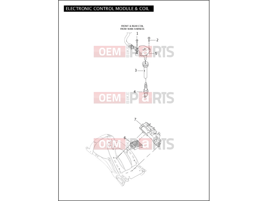 Harley-Davidson 2008 VRSC VRSCDA NIGHT ROD W/ABS  - VRSCDA 105 ELECTRONIC CONTROL MODULE & COIL