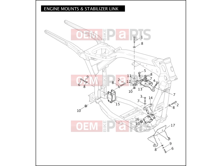 Harley-Davidson 2007 CVO/CUSTOM CVO DYNA  - FXDSE ENGINE MOUNTS & STABILIZER LINK
