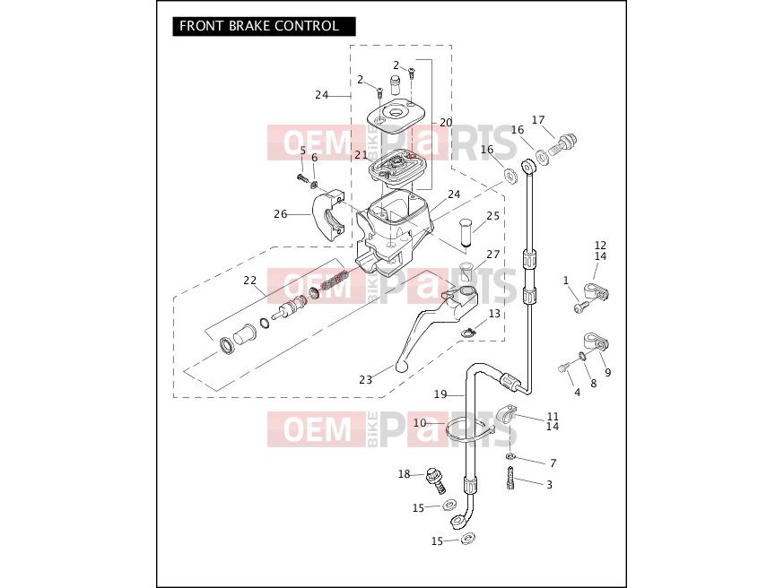 Harley-Davidson 2007 SOFTAIL SOFTAIL CUSTOM  - FXSTC FRONT BRAKE CONTROL