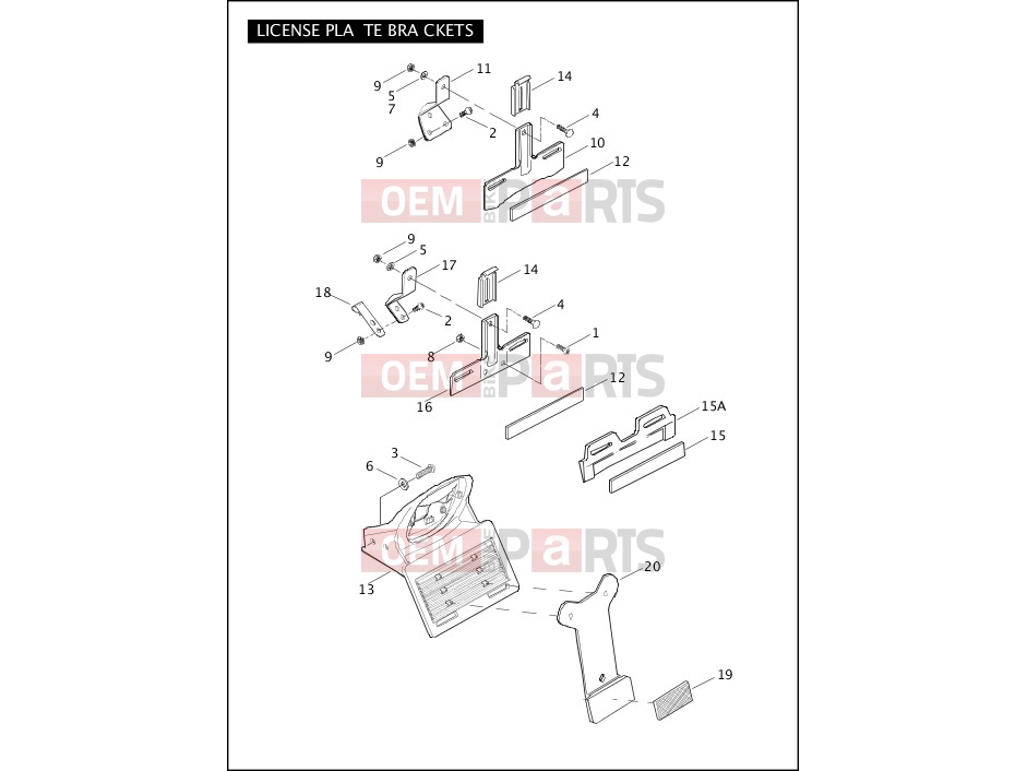 Harley-Davidson 2007 SOFTAIL SOFTAIL DEUCE  - FXSTD LICENSE PLATE BRACKETS