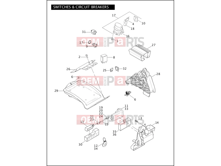 Harley-Davidson 2007 SOFTAIL SOFTAIL DEUCE  - FXSTD SWITCHES & CIRCUIT BREAKERS