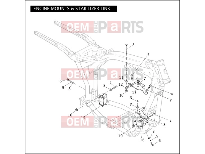 Harley-Davidson 2006 DYNA DYNA SUPER GLIDE CUSTOM  - FXDCI ENGINE MOUNTS & STABILIZER LINK