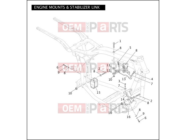 Harley-Davidson 2005 DYNA DYNA WIDE GLIDE  - FXDWGI ENGINE MOUNTS & STABILIZER LINK
