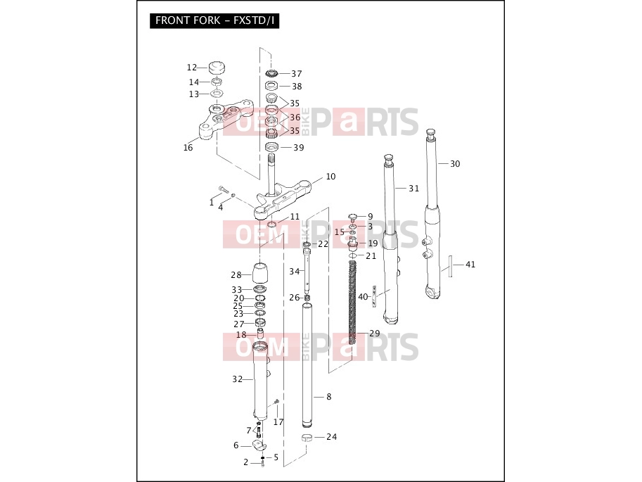 Harley-Davidson 2005 SOFTAIL NIGHT TRAIN  - FXSTB FRONT FORK - FXSTD/I