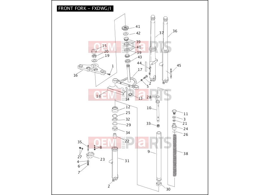Harley-Davidson 2004 DYNA DYNA SUPER GLIDE  - FXD FRONT FORK - FXDWG/I