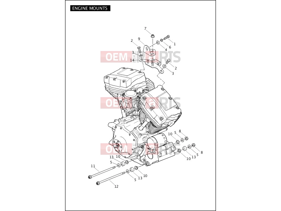 Harley-Davidson 2004 SOFTAIL SPRINGER SOFTAIL  - FXSTS ENGINE MOUNTS