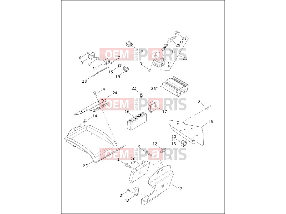 Harley-Davidson 2000 SOFTAIL NIGHT TRAIN  - FXSTB SWITCHES & CIRCUIT BREAKERS