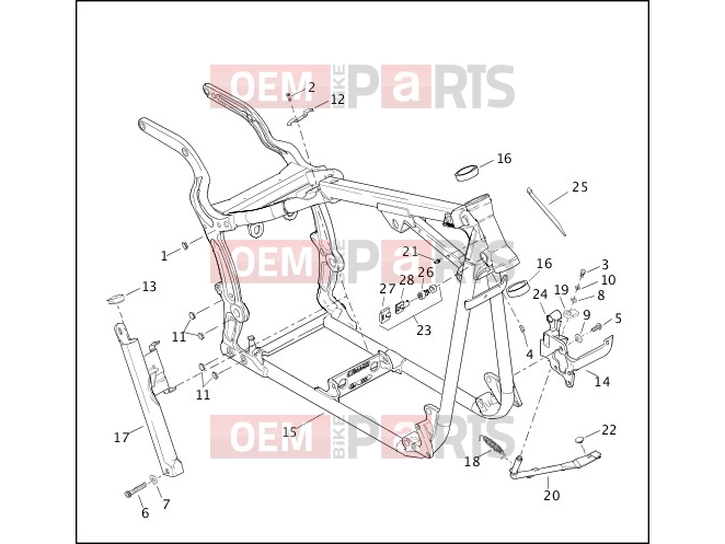 Harley-Davidson 2000 SOFTAIL SOFTAIL DEUCE  - FXSTD FRAME & JIFFY STAND