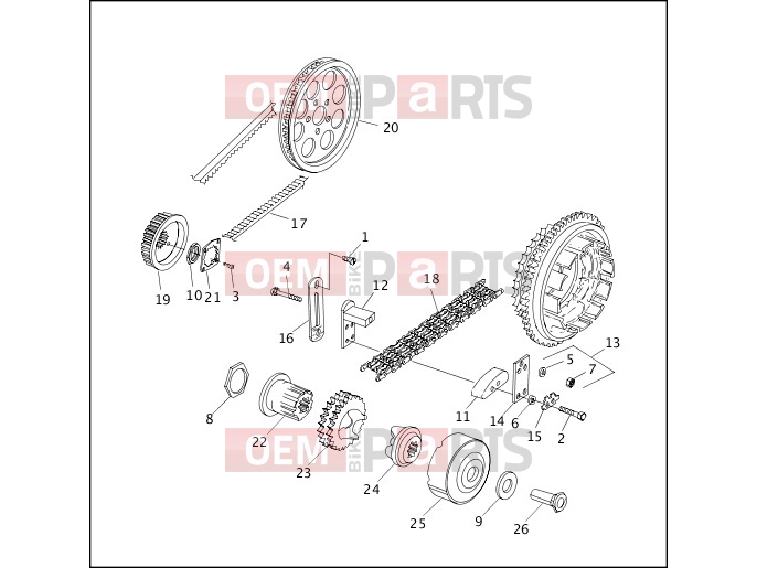 BELTS, CHAINS & SPROCKETS - Harley-Davidson NIGHT TRAIN - FXSTB 1999