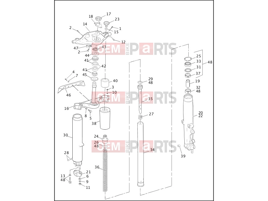 Harley-Davidson 1999 TOURING ELECTRA GLIDE CLASSIC  - FLHTCI FRONT FORK