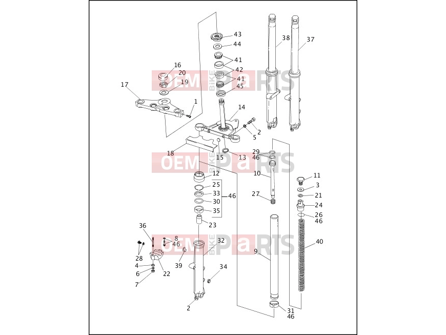 Harley-Davidson 1997 DYNA DYNA SUPER GLIDE  - FXD FRONT FORK - FXDWG