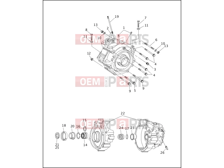 Harley-Davidson 1995 DYNA DYNA SUPER GLIDE  - FXD CRANKCASE - 1996