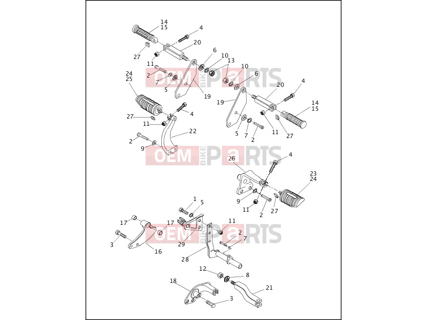 Harley-Davidson 1995 DYNA DYNA SUPER GLIDE  - FXD FOOTRESTS