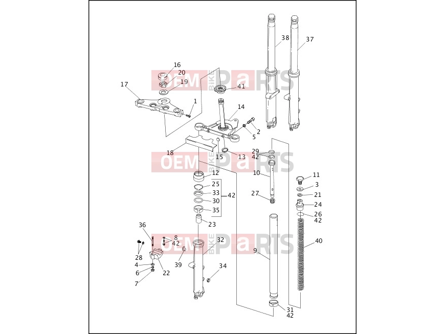 Harley-Davidson 1995 DYNA DYNA SUPER GLIDE  - FXD FRONT FORK - FXDWG