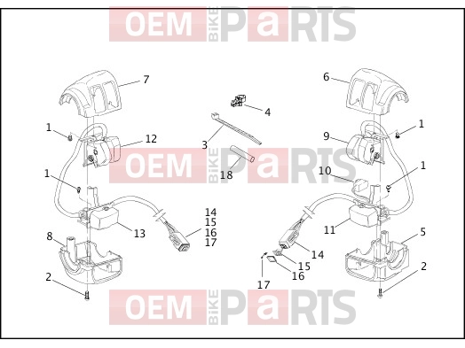 Harley-Davidson 1995 DYNA DYNA SUPER GLIDE  - FXD HANDLEBAR SWITCHES - 1996