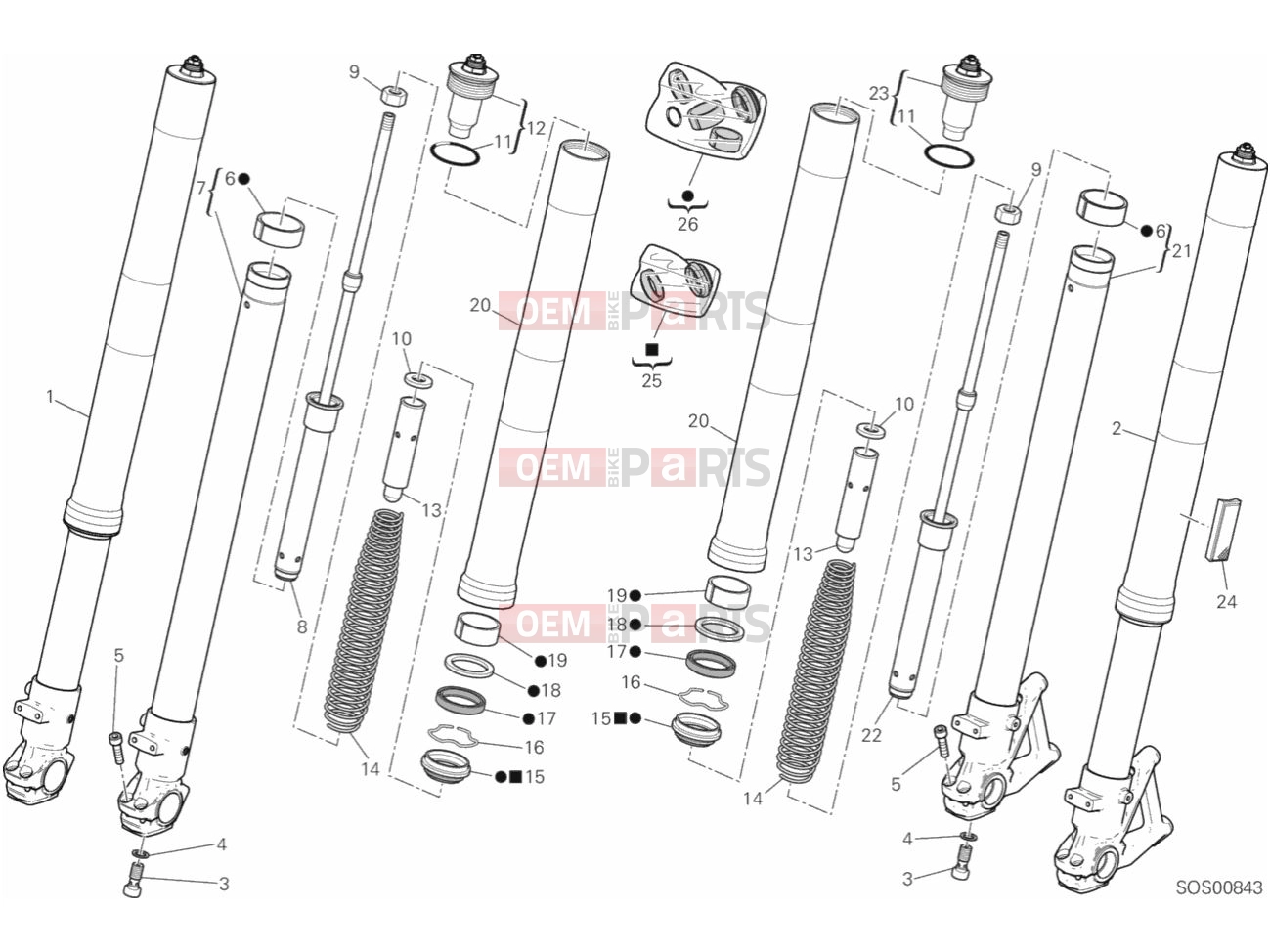 FRONT FORK - Ducati Scrambler Desert Sled 2019