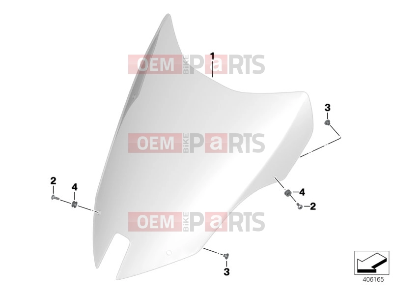 BMW Motorrad BMW 2020 C models C evolution (0C03) Windscreen