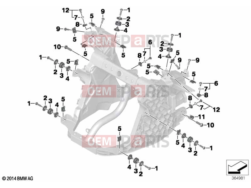 BMW Motorrad BMW 2020 C models C evolution (0C03) 46 | Front support, left / right | Front support, left / right