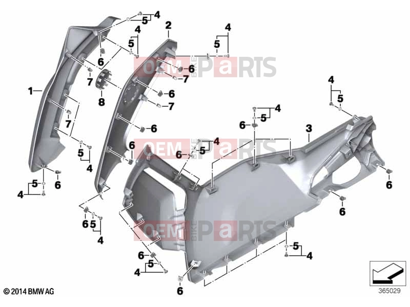 46 | Trim panel side section primed front | Trim panel side section primed front - BMW Motorrad C evolution (0C03) 2020