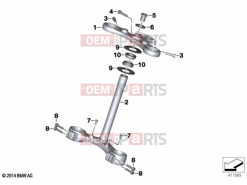 BMW Motorrad BMW 2020 C models C evolution (0C03) 31 | Fork bridge | Fork bridge