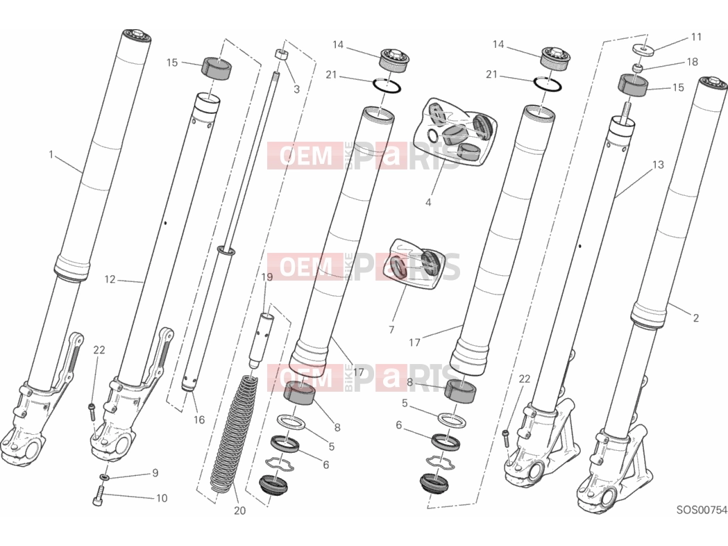DUCATI 2015 Scrambler Icon FRONT FORK