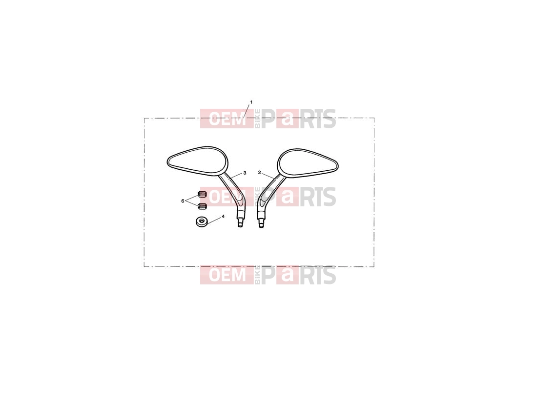 Triumph 2013 THUNDERBIRD Oval Mirrors, Kit