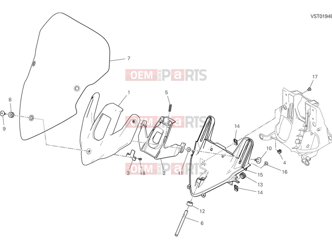 DUCATI 2024 Multistrada V2 Windshield