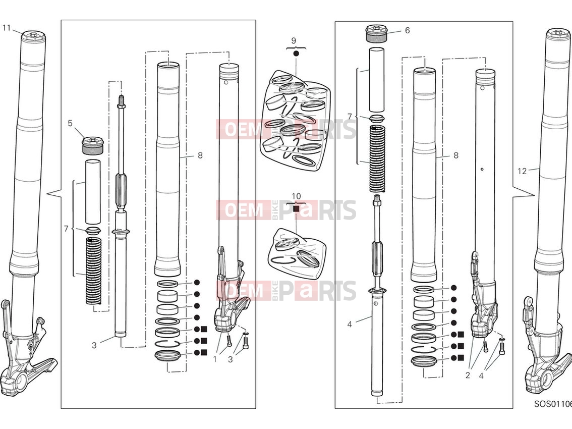 DUCATI 2024 Multistrada V4 Front fork