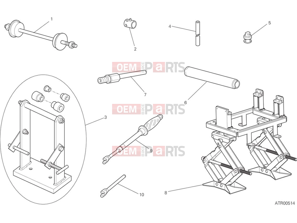 DUCATI 2024 DesertX Workshop service tools - engine
