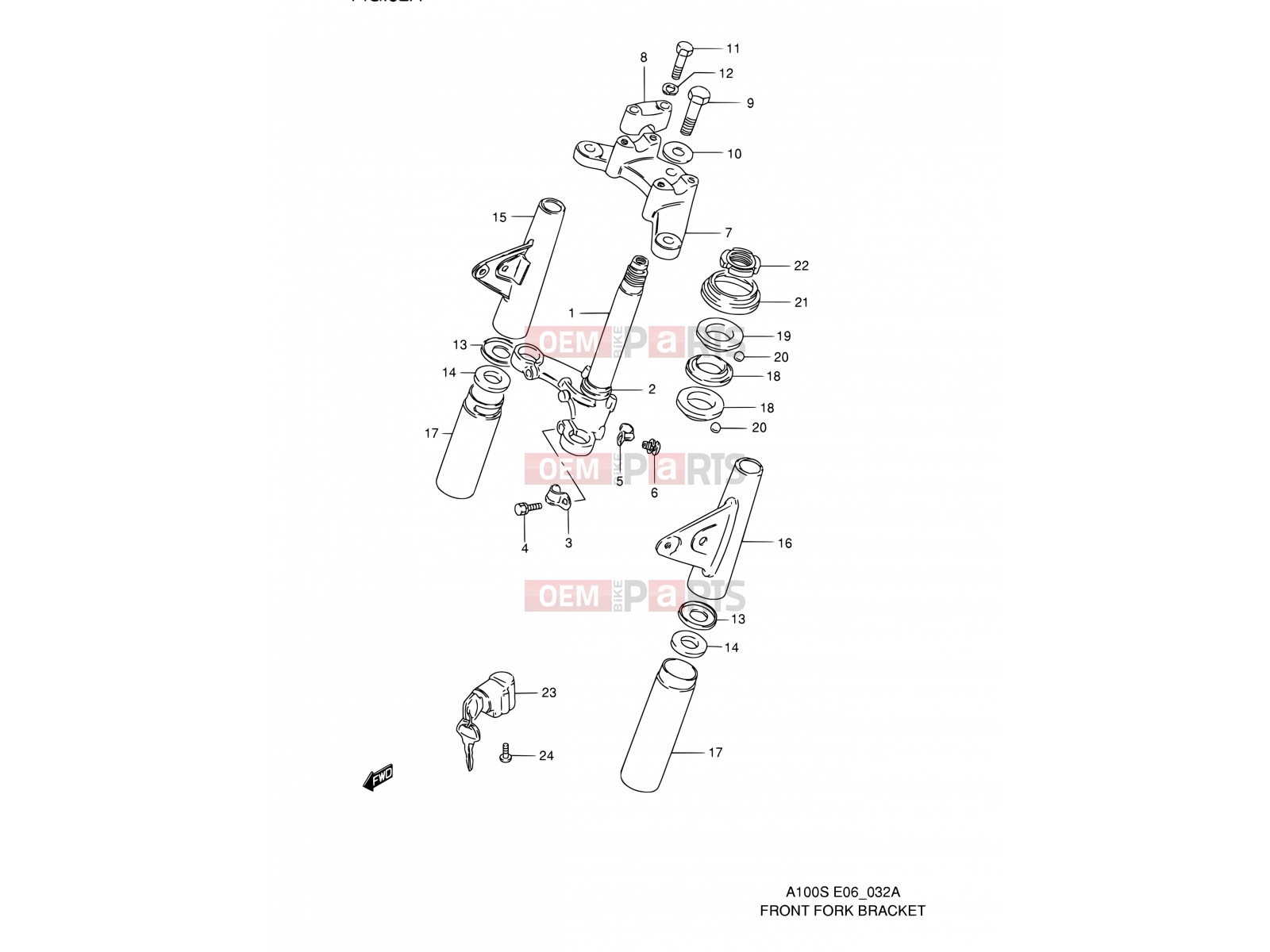 SUZUKI A100 R (1994) 32A - FRONT FORK BRACKET