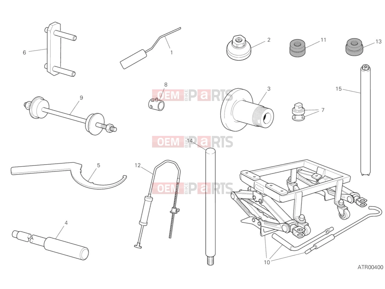 DUCATI 2019 Diavel 1260 S WORKSHOP SERVICE TOOLS (FRAME)