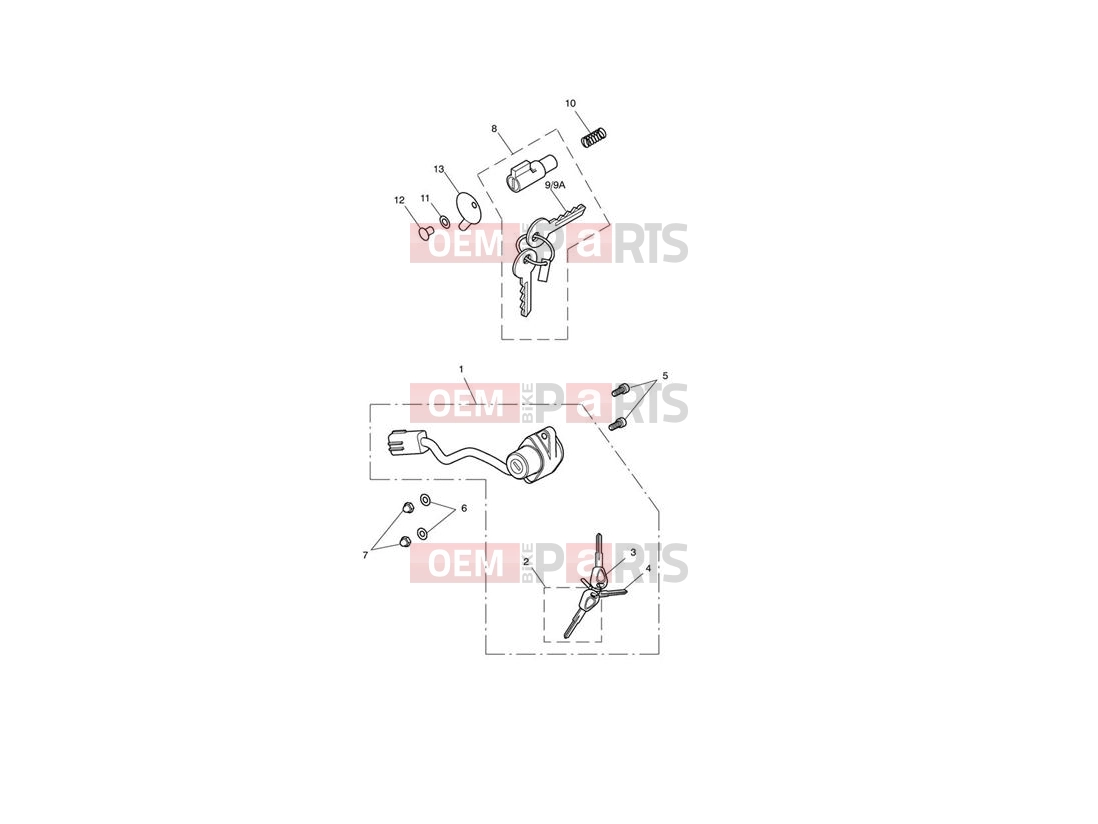 Triumph 2010 THUNDERBIRD Ignition Switch & Steering Lock