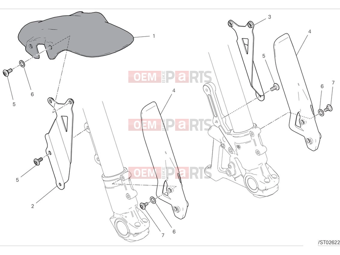 DUCATI 2024 Scrambler Nightshift Front mudguard